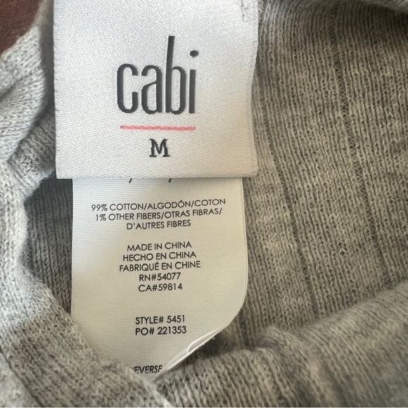 CAbi gray ribbed Watson #5451 dolman sleeve pullover sweater Size Small - Picture 6 of 8